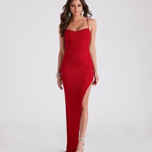 Gloria Formal Glitter Long Dress - Image 5