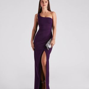 Iris One-Shoulder Crepe Dress - Image 28