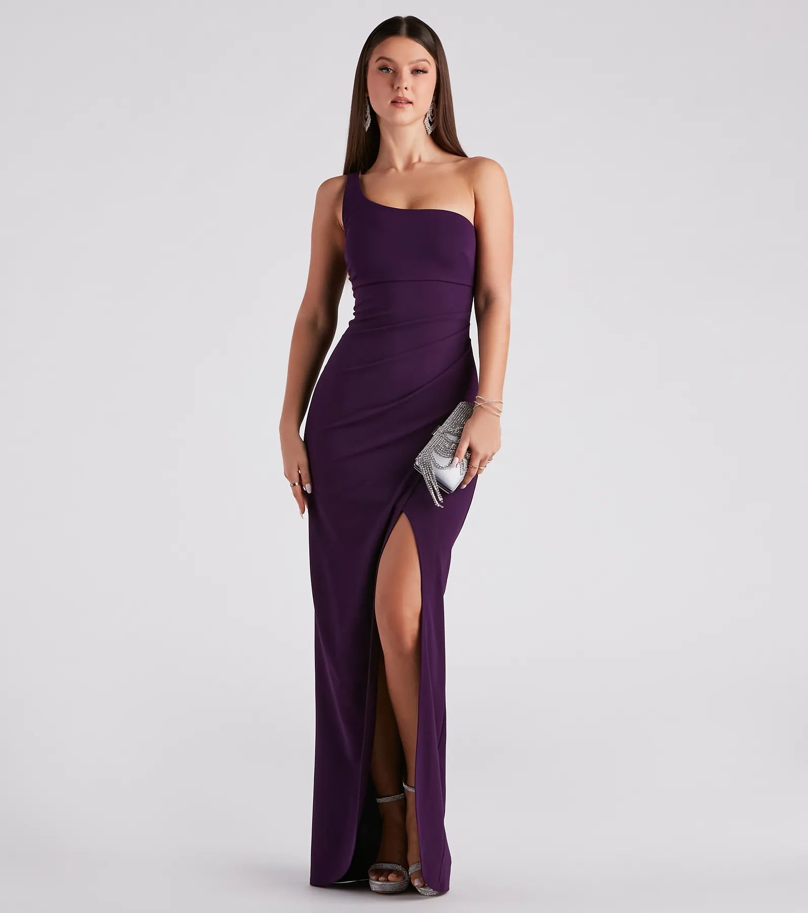Iris One-Shoulder Crepe Dress - Image 28