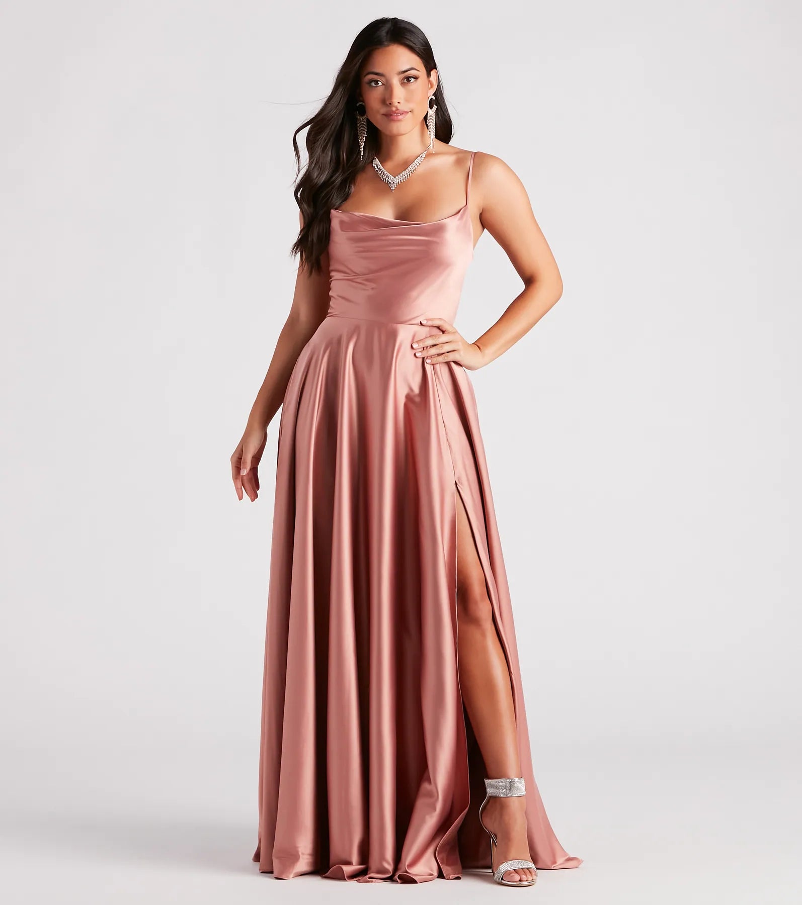 Winslow Formal Satin Lace-Up Dress - Image 22