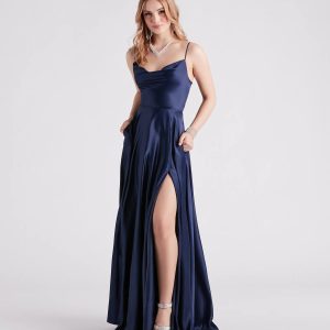 Winslow Formal Satin Lace-Up Dress - Image 28