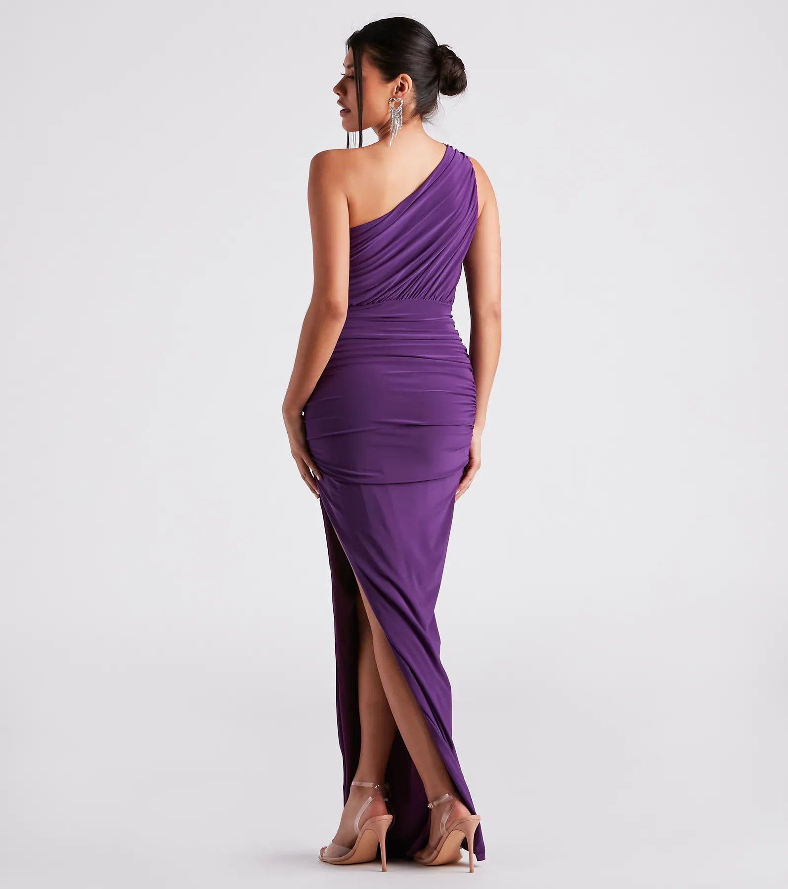 Adora Formal One-Shoulder Ruched Dress - Image 6