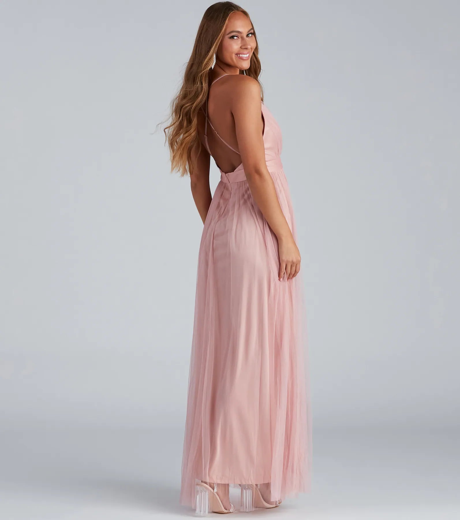 Elisabeth Pleated Tulle Formal Dress - Image 2