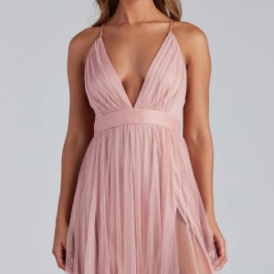 Elisabeth Pleated Tulle Formal Dress - Image 3