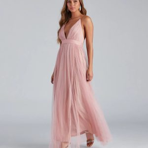 Elisabeth Pleated Tulle Formal Dress - Image 4