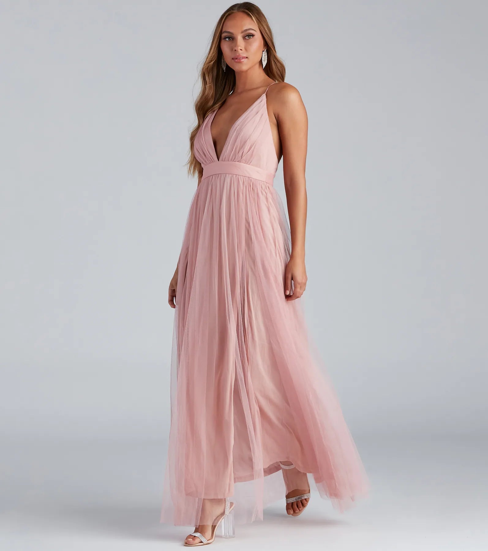 Elisabeth Pleated Tulle Formal Dress - Image 4