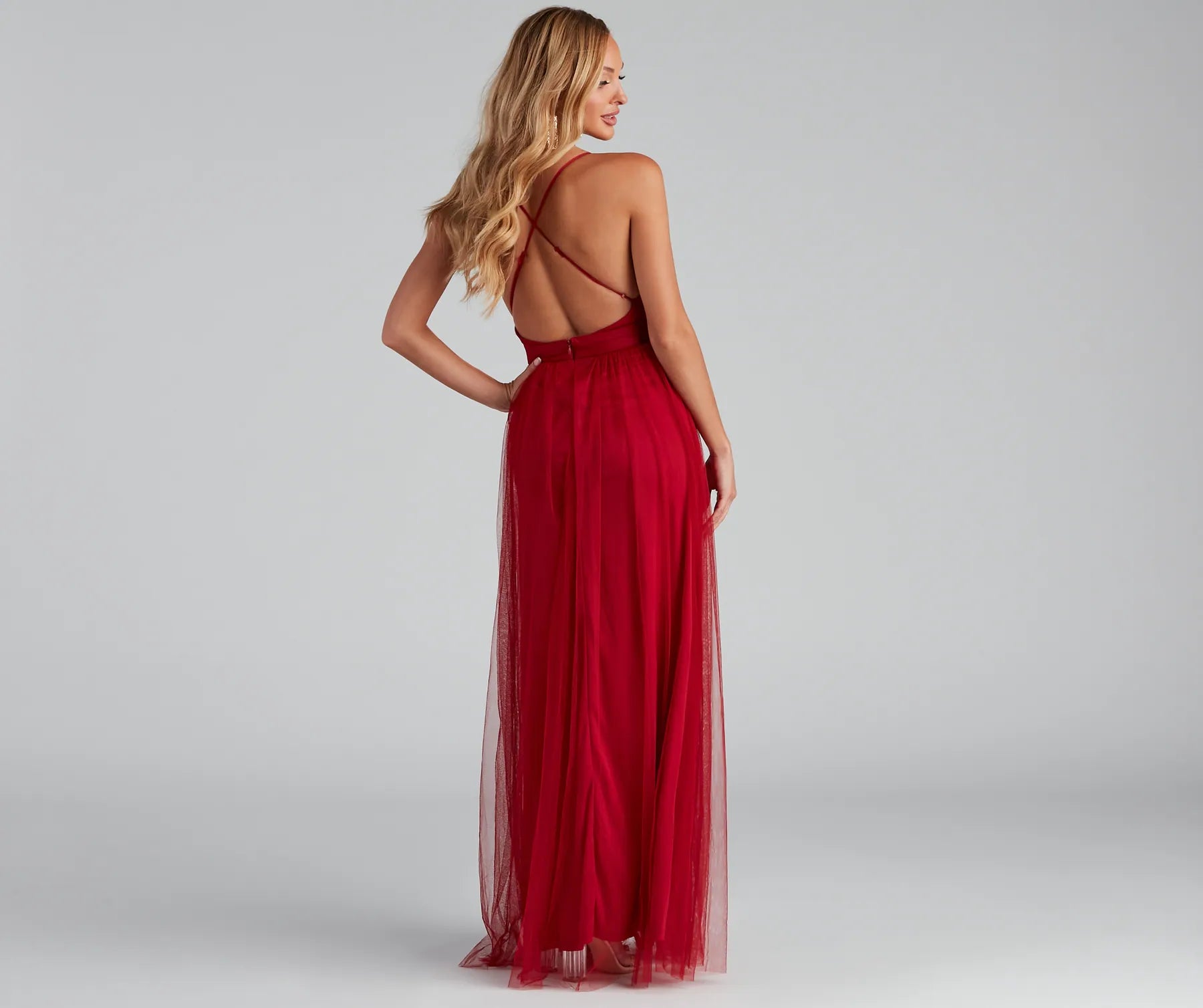 Elisabeth Pleated Tulle Formal Dress - Image 10
