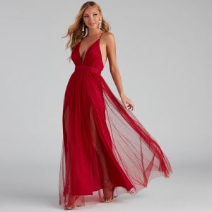 Elisabeth Pleated Tulle Formal Dress - Image 11
