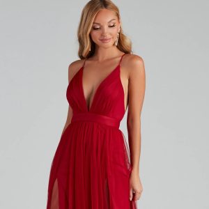 Elisabeth Pleated Tulle Formal Dress - Image 12