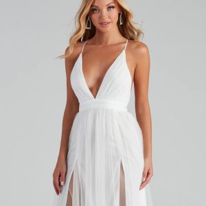 Elisabeth Pleated Tulle Formal Dress - Image 8