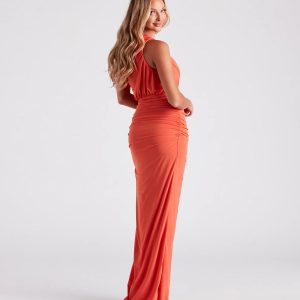Adora Formal One-Shoulder Ruched Dress - Image 2