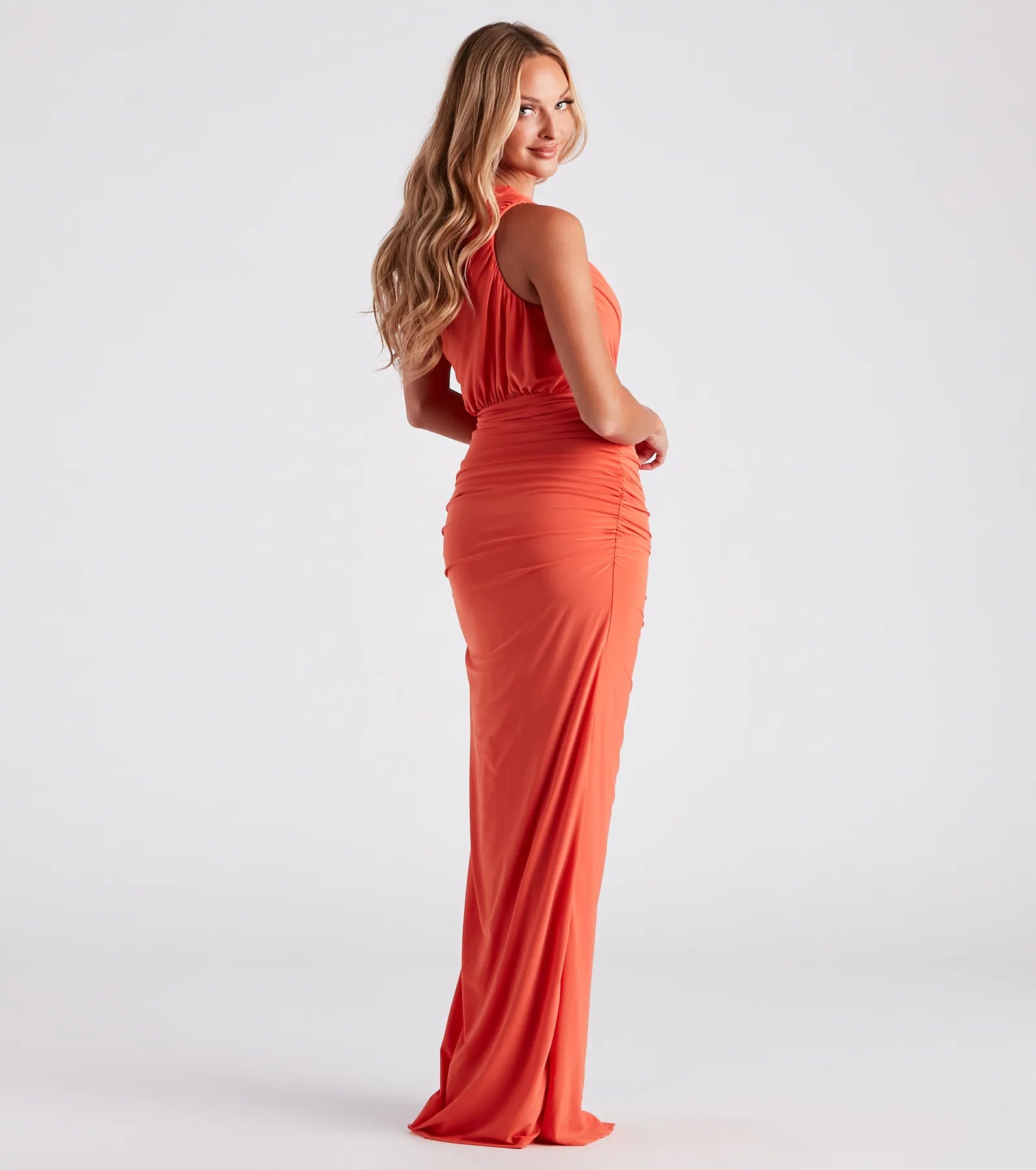 Adora Formal One-Shoulder Ruched Dress - Image 2