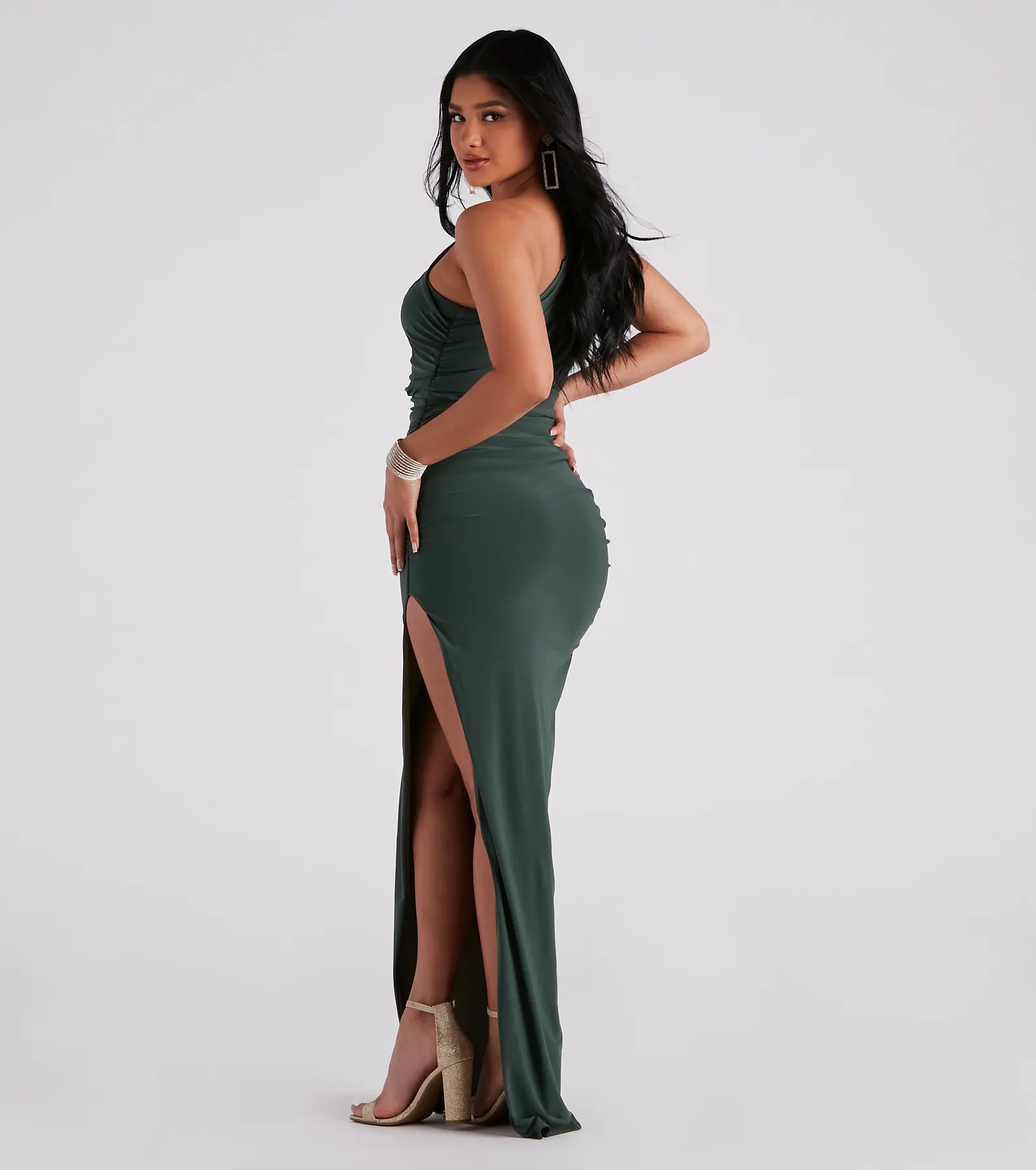 Adora Formal One-Shoulder Ruched Dress - Image 22