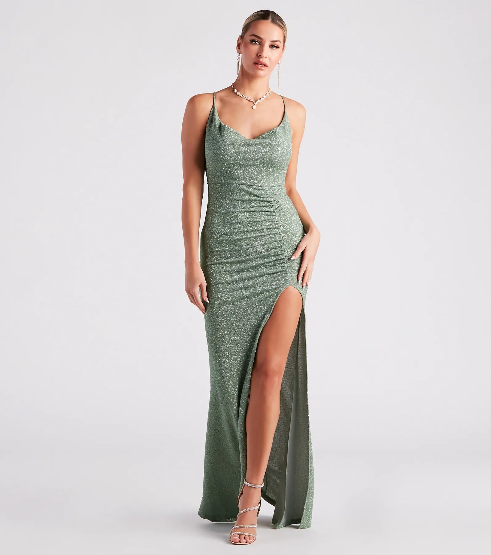 Celina Glitter Knit Mermaid Dress - Image 14
