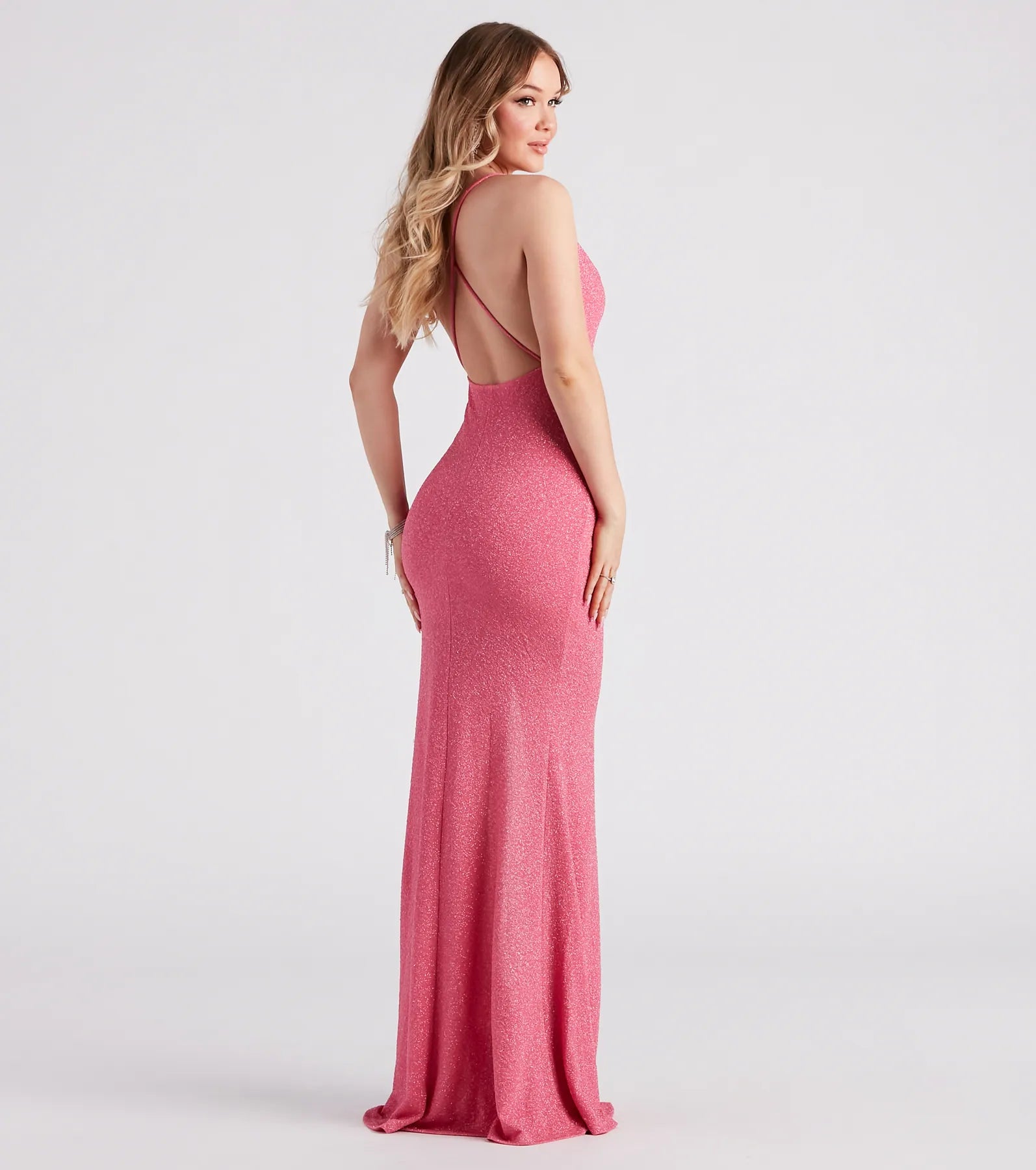 Celina Glitter Knit Mermaid Dress - Image 11