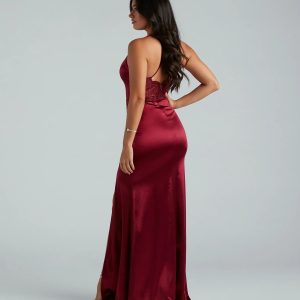 Abigail Ruched Satin Mermaid Dress - Image 20
