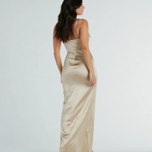 Annabelle Knit Satin Formal Dress - Image 17