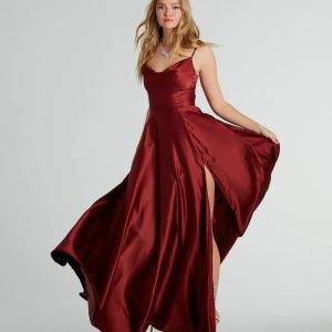 Winslow Formal Satin Lace-Up Dress - Image 30