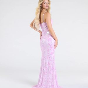 Kimber High Slit Floral Sequin Mermaid Dress - Image 6