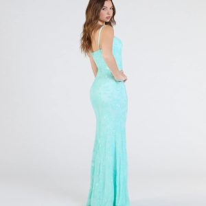 Kimber High Slit Floral Sequin Mermaid Dress - Image 10