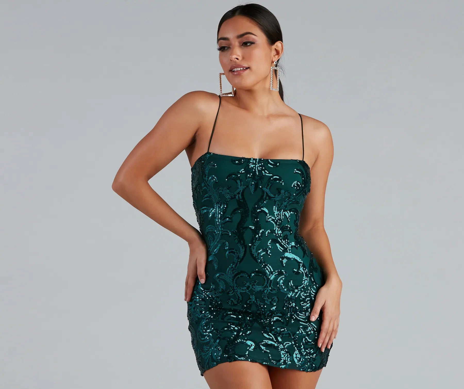 Live It Up Sequin Mini Dress - Image 3