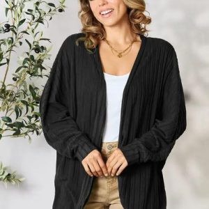 Basic Bae Full Size Ribbed Cocoon Cardigan - Image 1