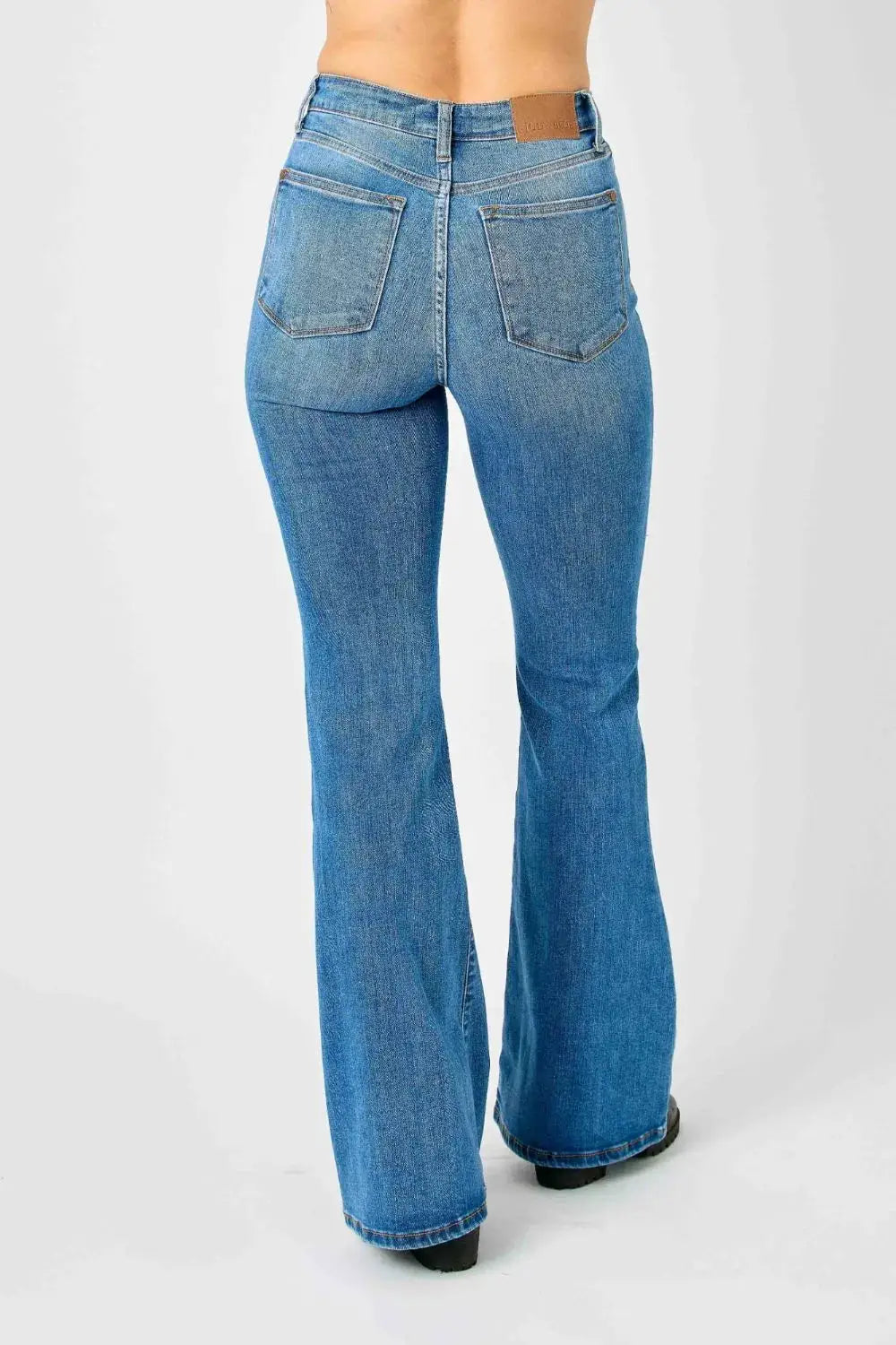 Judy Blue Full Size High-Waisted Classic Flare Jeans Plus Size - Image 6