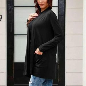 Basic Bae Full Size Open Front Long Sleeve Cardigan with Pockets - Image 8