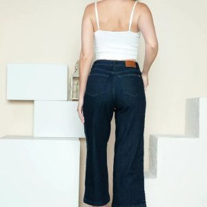 Judy Blue Full Size Side Seam Braid Detail Crop Wide Leg Jeans - Image 16