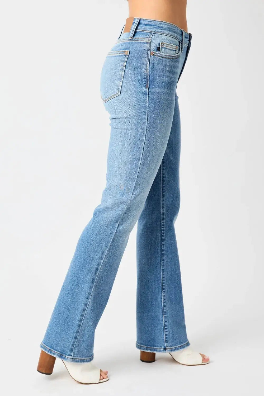 Judy Blue Full Size Mid-Rise Waist Straight Jeans - Image 16