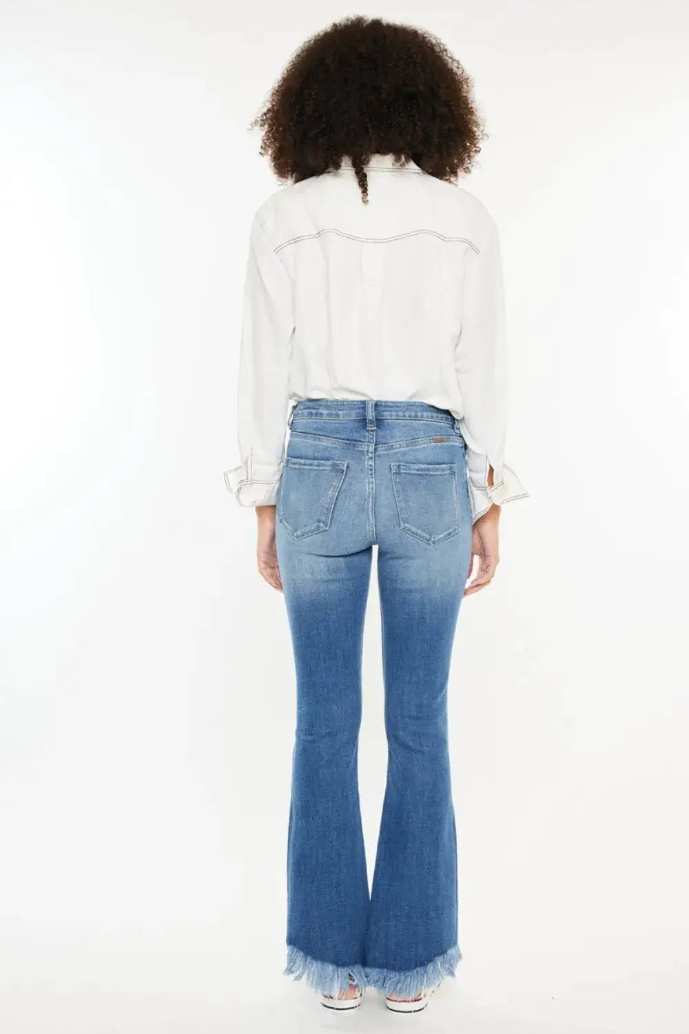 Kancan High Rise Frayed Hem Jeans - Image 2