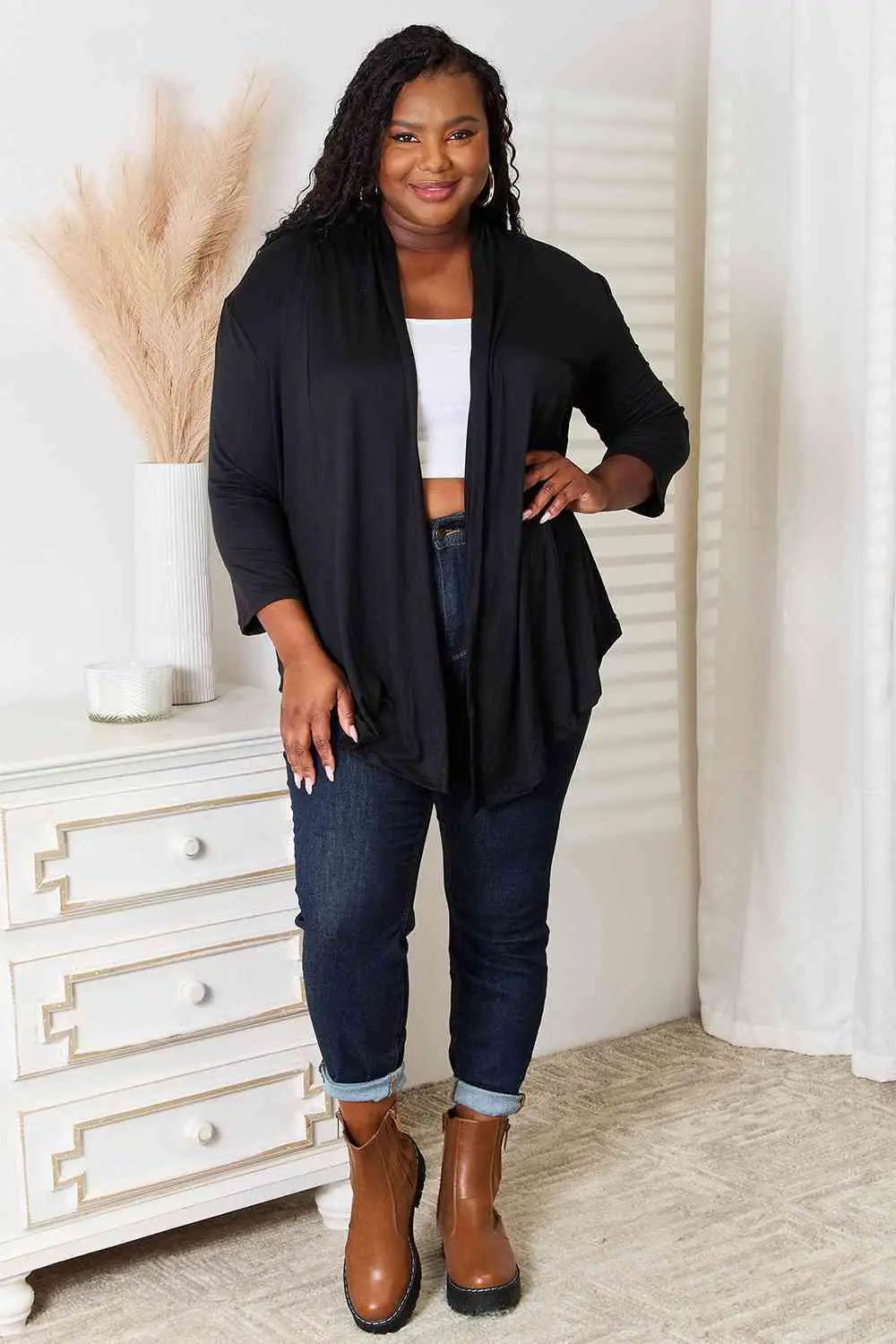 Culture Code Full Size Open Front Cardigan - Image 4