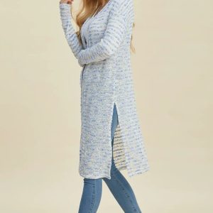 Double Take Full Size Open Front Longline Cardigan - Image 7