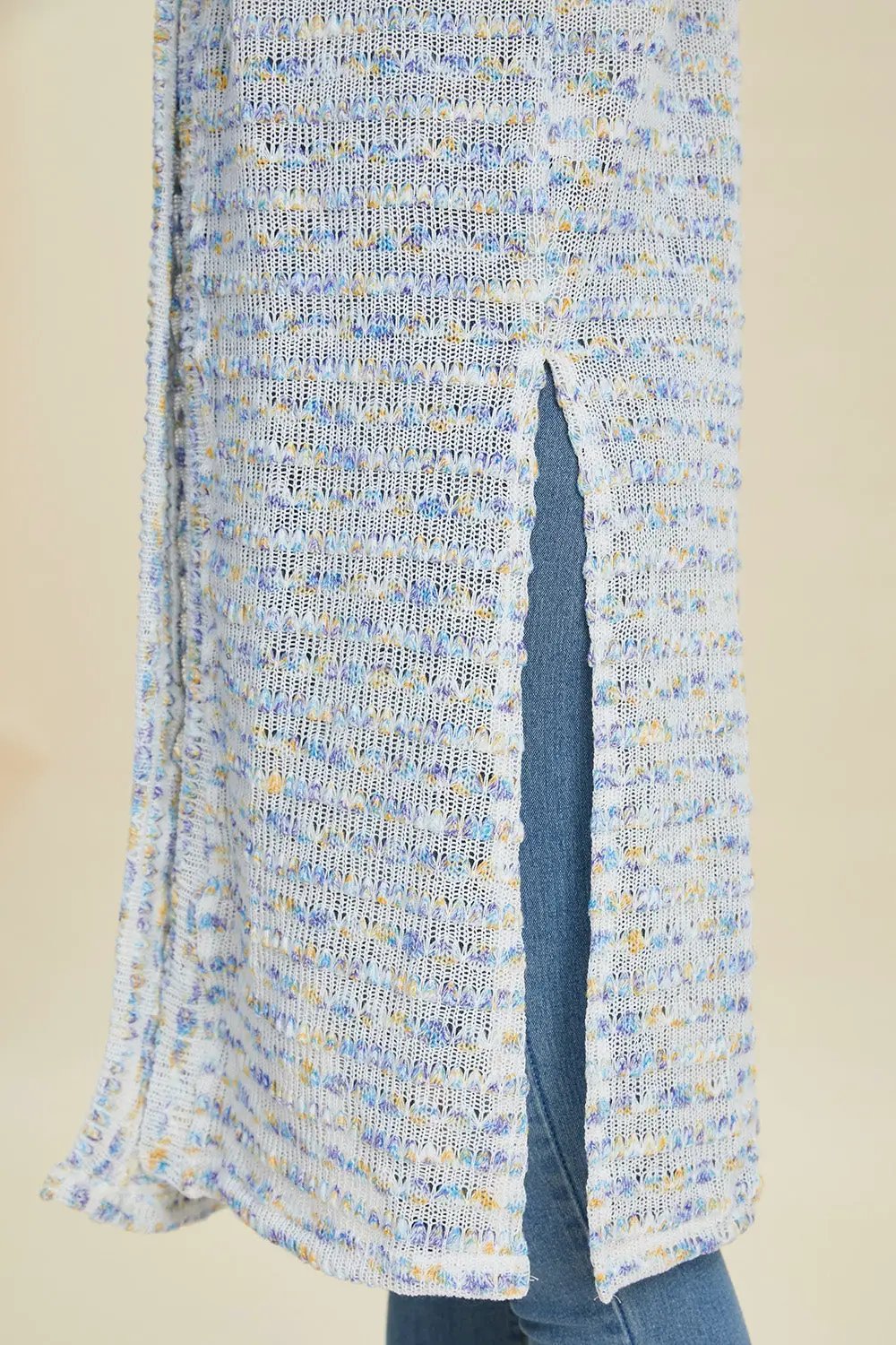Double Take Full Size Open Front Longline Cardigan - Image 9