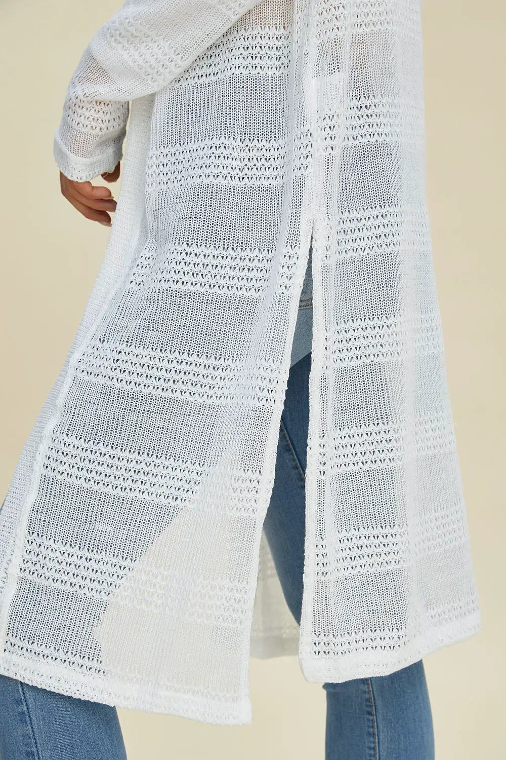 Double Take Full Size Open Front Longline Cardigan - Image 29