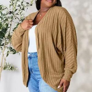 Basic Bae Full Size Ribbed Cocoon Cardigan - Image 12