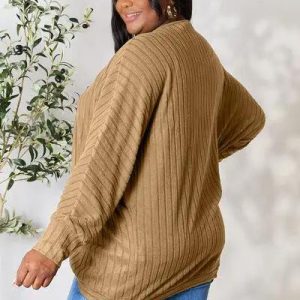 Basic Bae Full Size Ribbed Cocoon Cardigan - Image 13