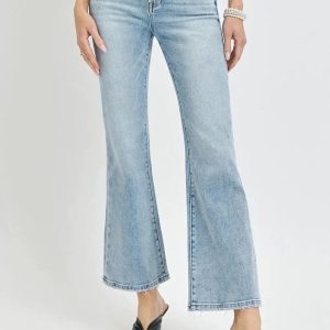RISEN Full Size High Rise Ankle Flare Jeans - Image 1