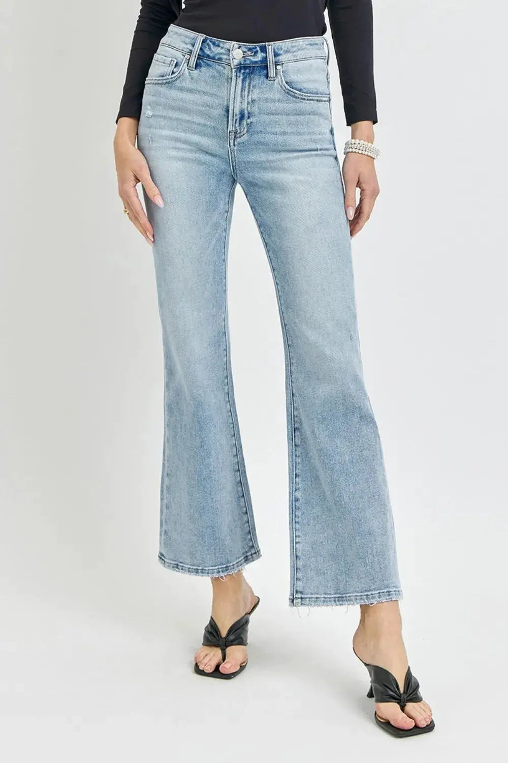 RISEN Full Size High Rise Ankle Flare Jeans - Image 1