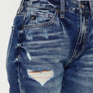 Kancan High Rise Distressed Mom Fit Jeans - Image 8