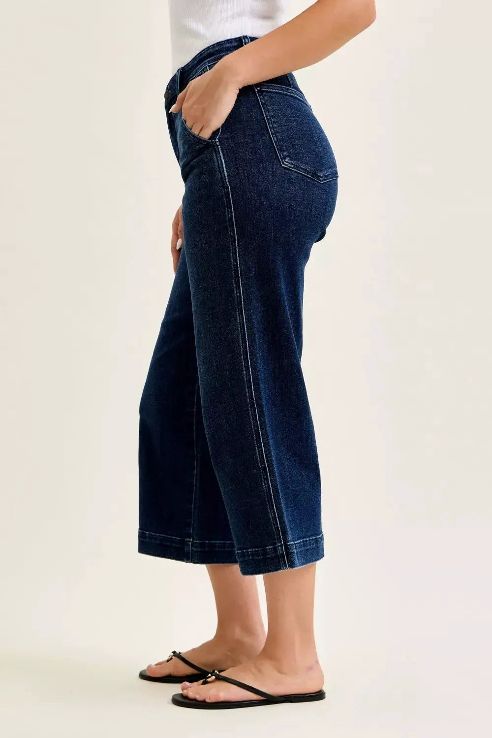 Judy Blue High Waist Ankle Wide Jeans - Image 4