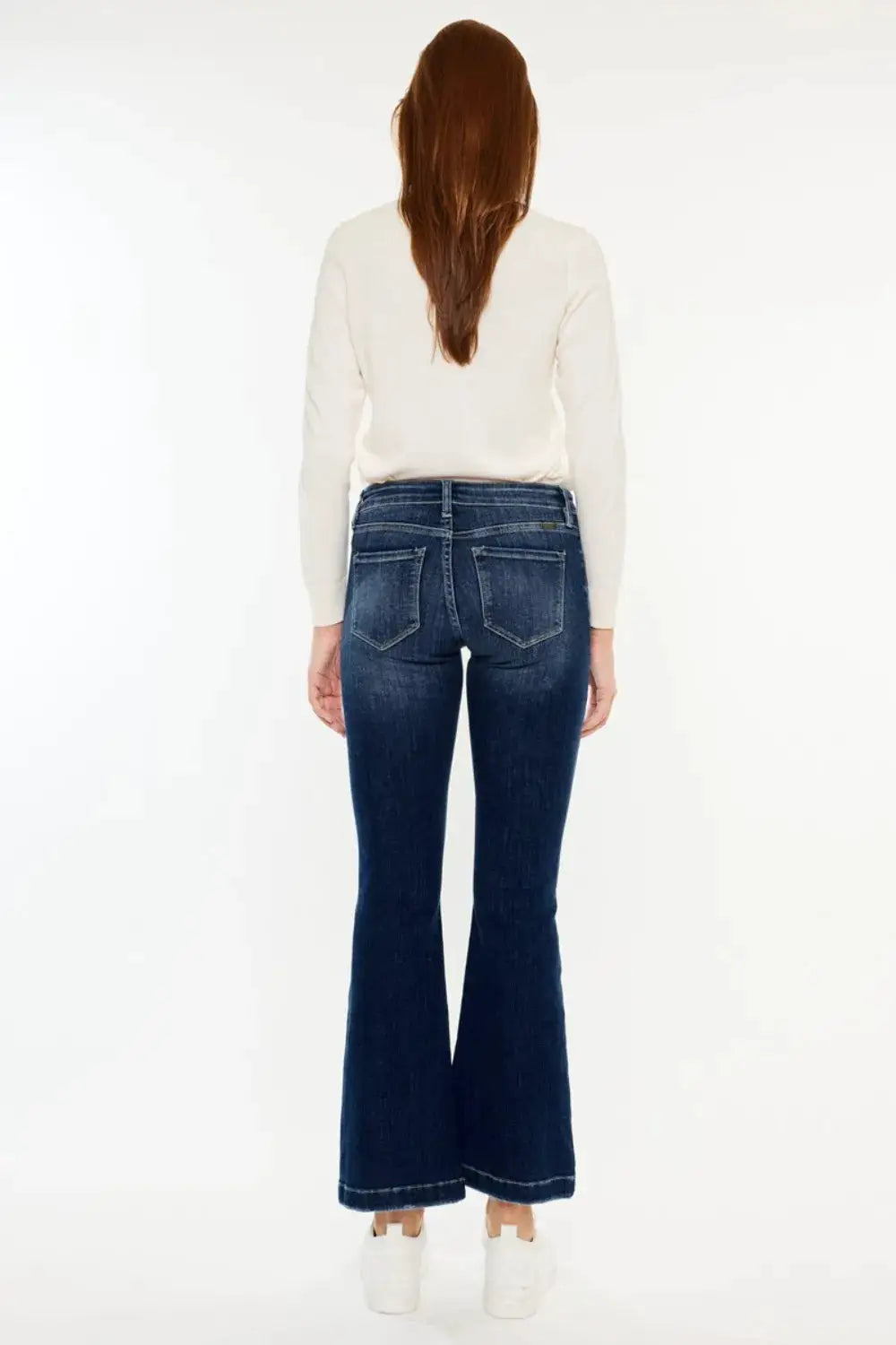 Kancan Mid Rise Button Fly Flare Jeans - Image 2
