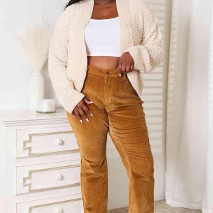 Double Take Open Front Long Sleeve Cardigan - Image 4