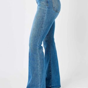 Judy Blue Full Size High-Waisted Classic Flare Jeans Plus Size - Image 4