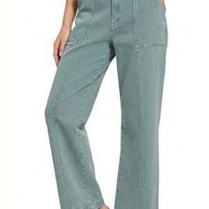 Zenana Straight Leg Utility Pocket Jeans - Image 2