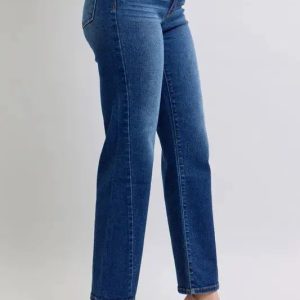 Judy Blue Full Size Side Seam Detail Straight Jeans with Pockets - Image 3