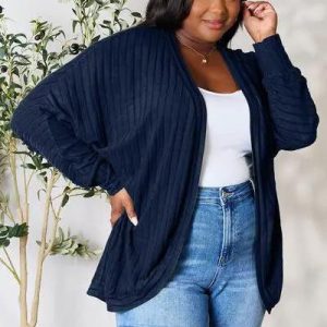 Basic Bae Full Size Ribbed Cocoon Cardigan - Image 18