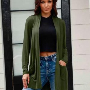 Basic Bae Full Size Open Front Long Sleeve Cardigan with Pockets - Image 4