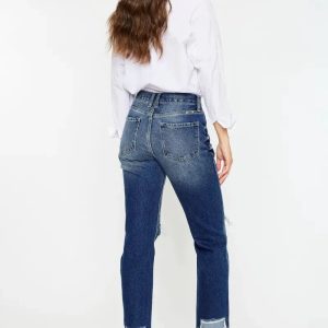 Kancan High Rise Distressed Mom Fit Jeans - Image 4