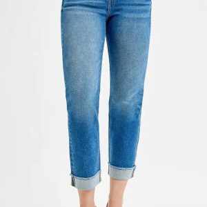 RISEN Full Size High Rise Boyfriend Fit Ankle Jeans Plus SIze - Image 2